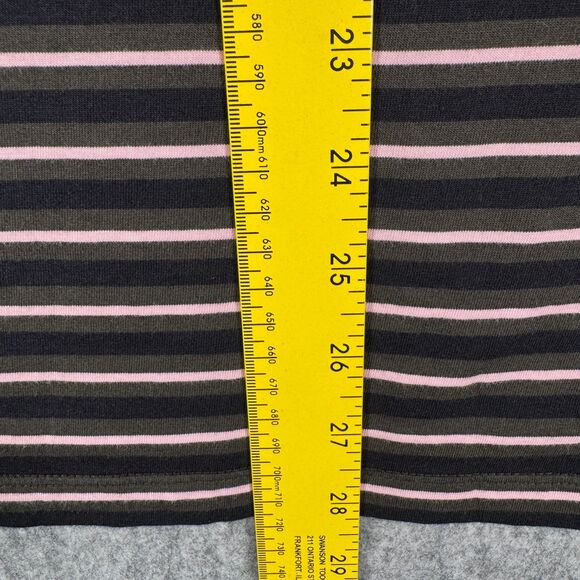 Fred Perry Shirt Mens Size Large Green Pink Short Sleeve Striped T shirt - Picture 10 of 10